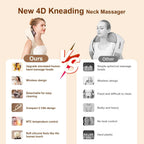 Neck Electric Massager U-Shaped with Vibration for Neck Pain Relief, Cervical, Memory Foam GenzVybs